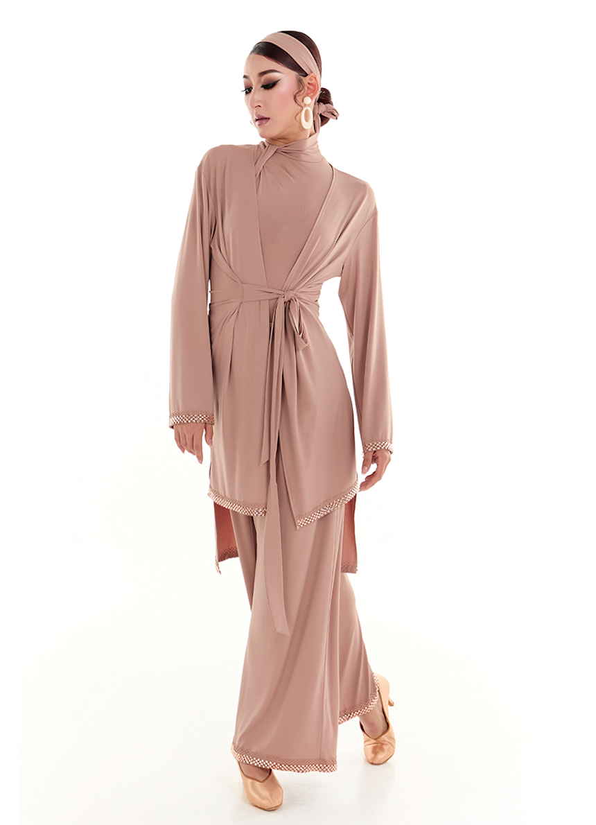 DUYQ Twin Blossom Ballroom 005 One Size Long Sleeve Cardigan – Women’s Ballroom Practice Wear