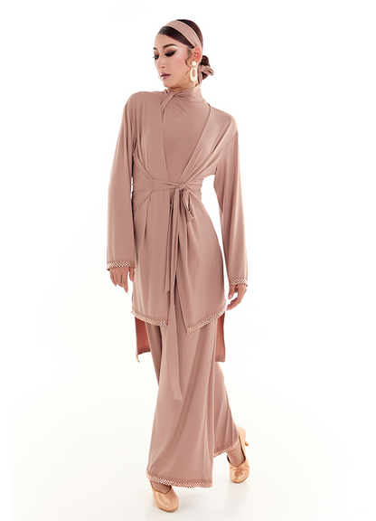 DUYQ Twin Blossom Ballroom 005 One Size Long Sleeve Cardigan – Women’s Ballroom Practice Wear