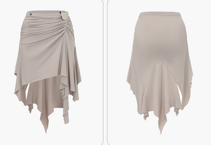 DUYQ 008 Asymmetrical Skirt for Professional Latin Dance - Mine·Jas