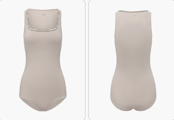 DUYQ 017 Square Neck Rhinestone Top for Latin Dance Team - Mine·Jas