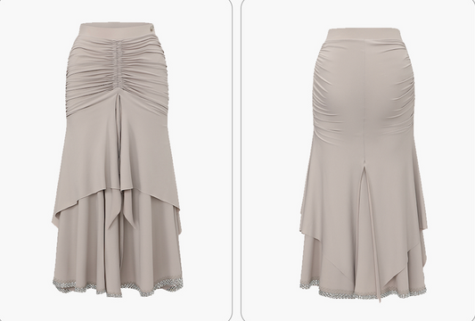 DUYQ 002 Original Ruffle Edge Modern Dance Skirt for Women - Mine·Jas