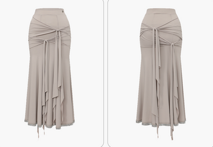 DUYQ 014 Tie Strap Design Modern Dance Skirt