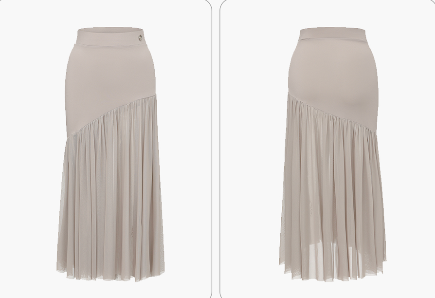 DUYQ 016 Original Classic Mesh Modern Dance Skirt