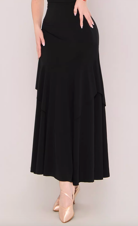 UDANCE National Ballroom Dance Bust Skirt Hip Wrap Ballroom Dance Swing Skirt Modern Skirt Waltz Modern Skirt AMD06