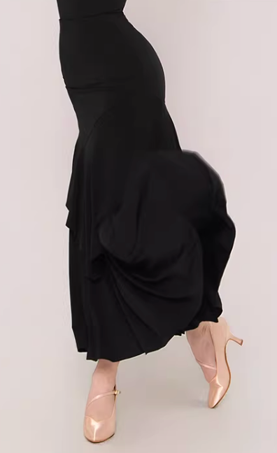 UDANCE National Ballroom Dance Bust Skirt Hip Wrap Ballroom Dance Swing Skirt Modern Skirt Waltz Modern Skirt AMD06