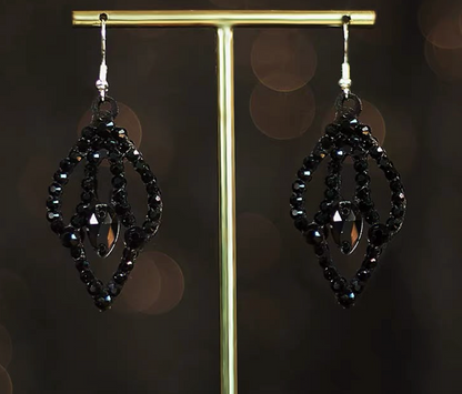 Stage Spark Handmade Rhinestone Earrings Women Latin Ballroom Belly Dance Costume Accessory