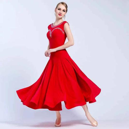 Y.M-1727 modern dance practice dress adult ballroom dance national ballroom dance performance practice