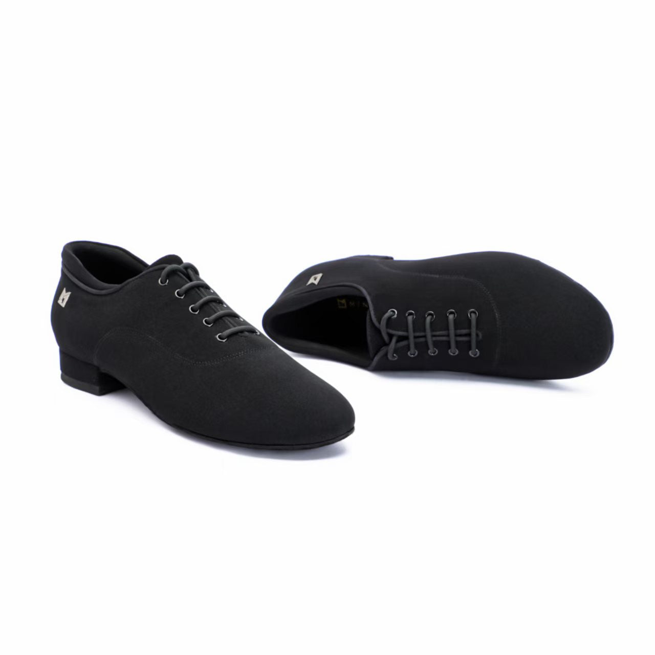 MINEJAS.B010 Black Fabric Men's Ballroom Dance Shoes