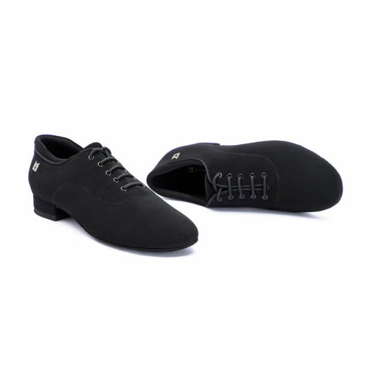 MINEJAS.B010 Black Fabric Men's Ballroom Dance Shoes