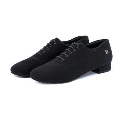 MINEJAS.B010 Black Fabric Men's Ballroom Dance Shoes