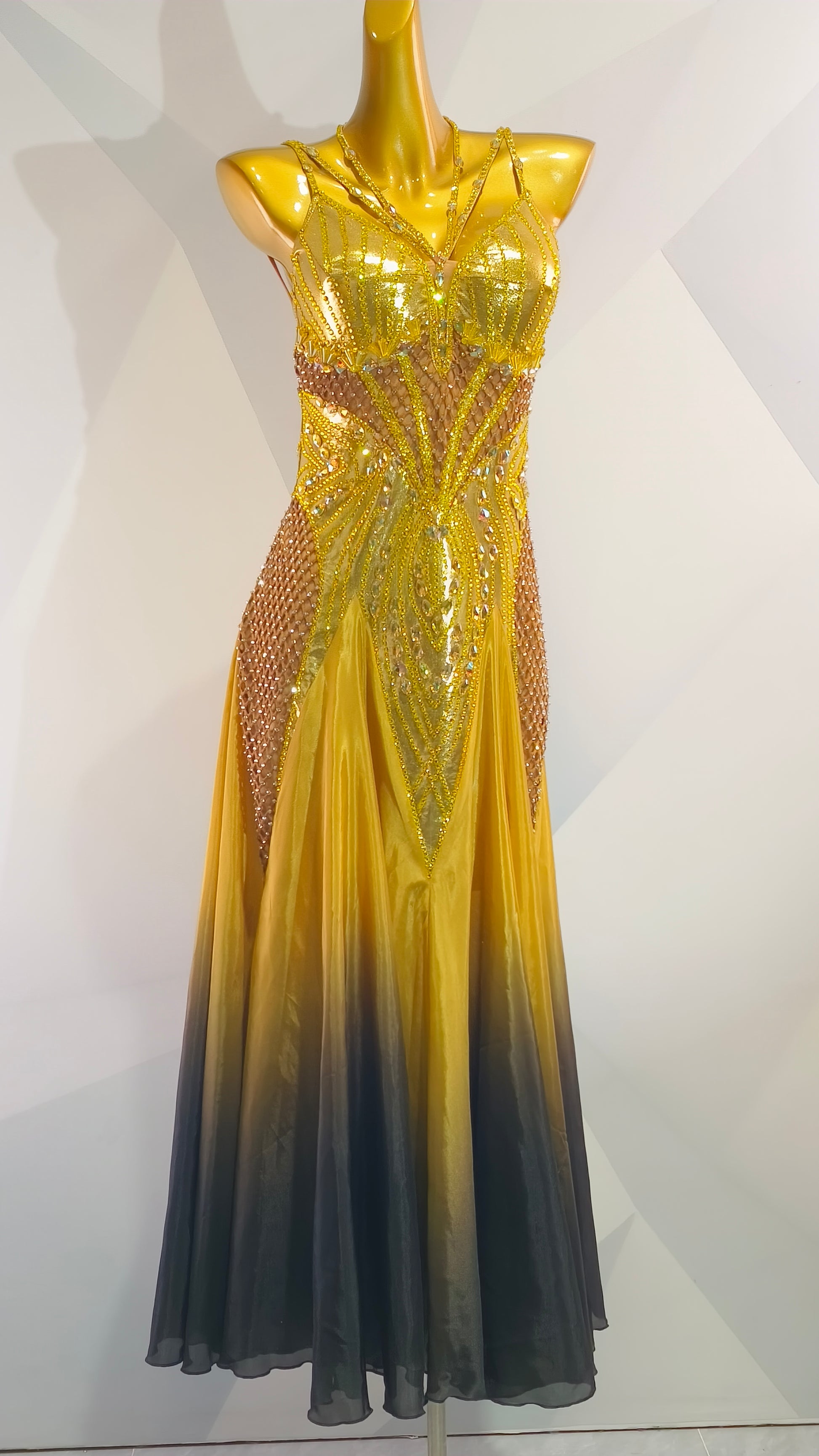 MINEJAS.S009F Golden Ombre American Smooth Dress MineJas MINEJAS.S009F Golden Ombre American Smooth Dress MineJas