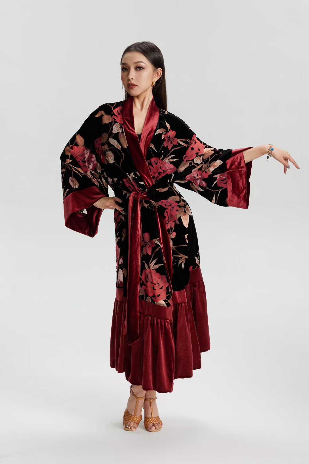 Verna Vintage Rose Latin Competition Gown