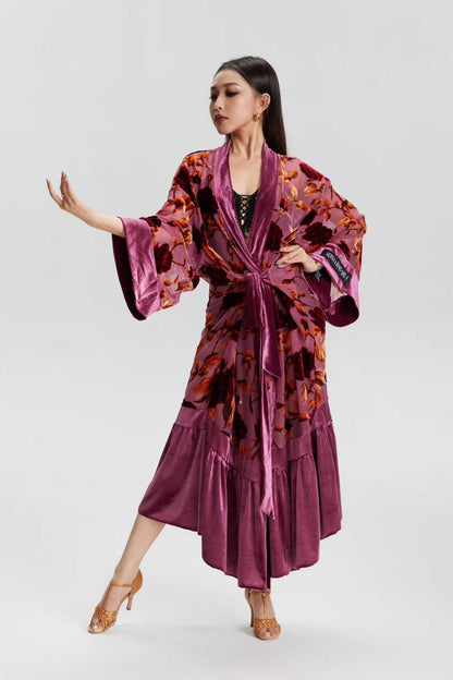 Verna Vintage Rose Latin Competition Gown