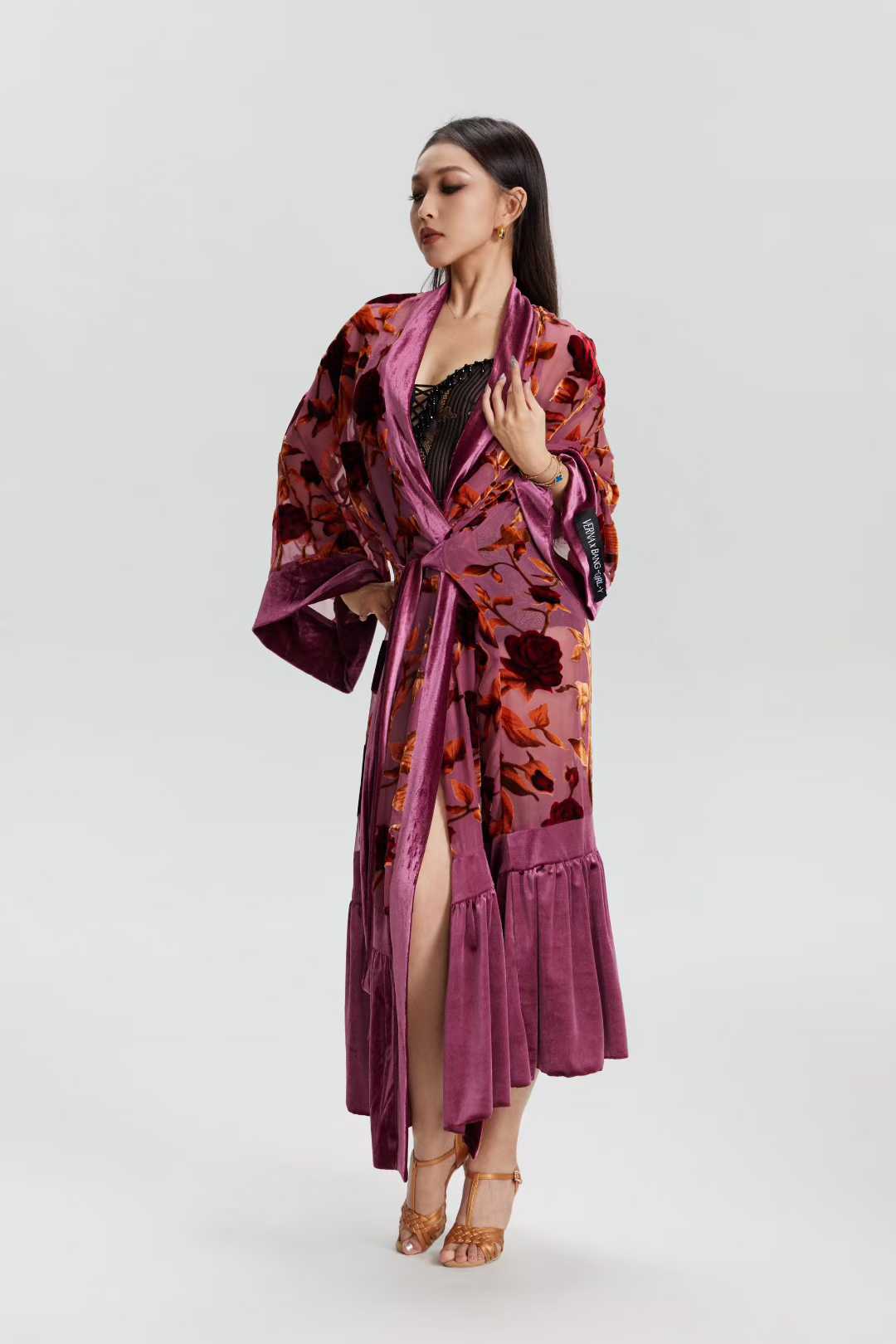 Verna Vintage Rose Latin Competition Gown