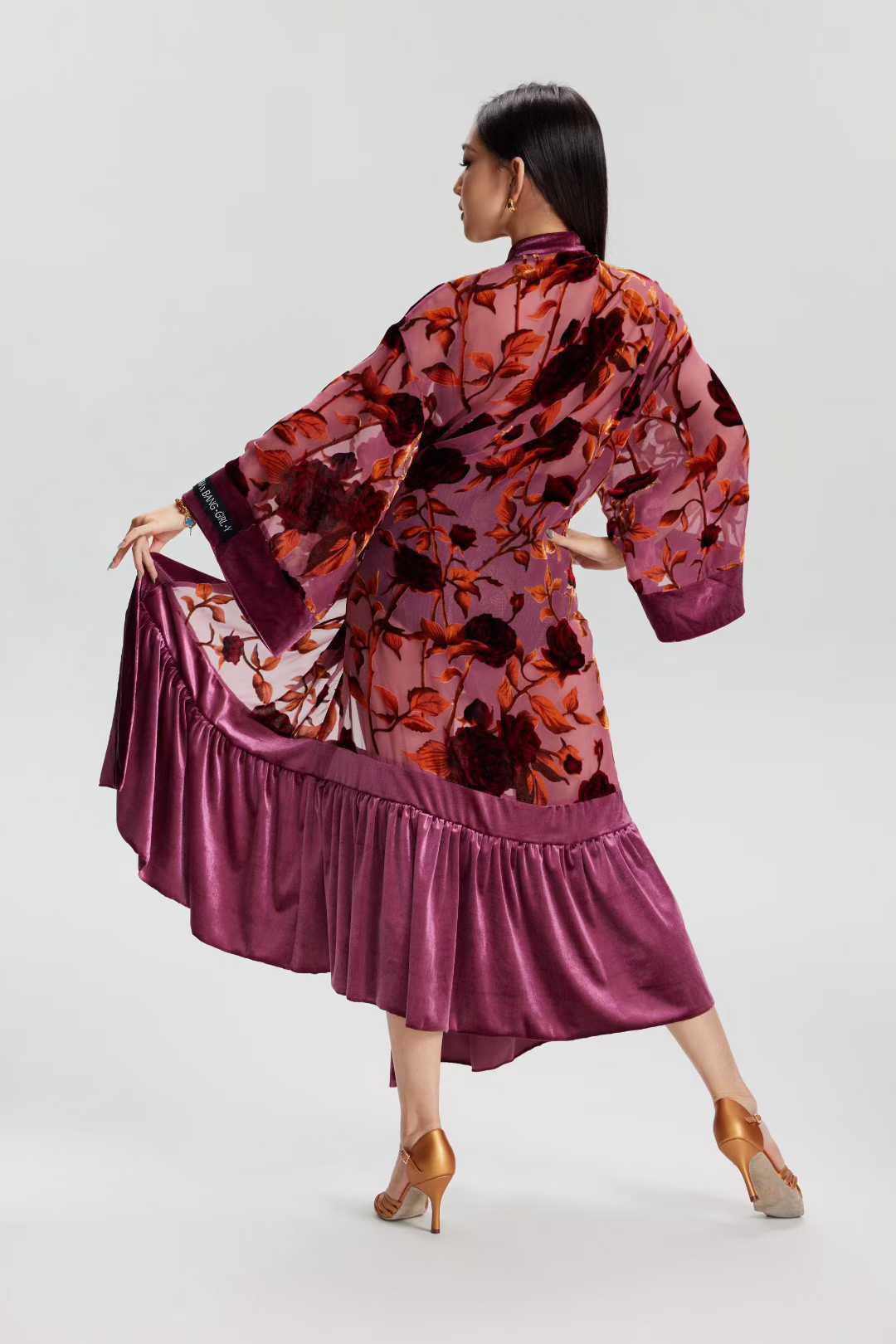Verna Vintage Rose Latin Competition Gown