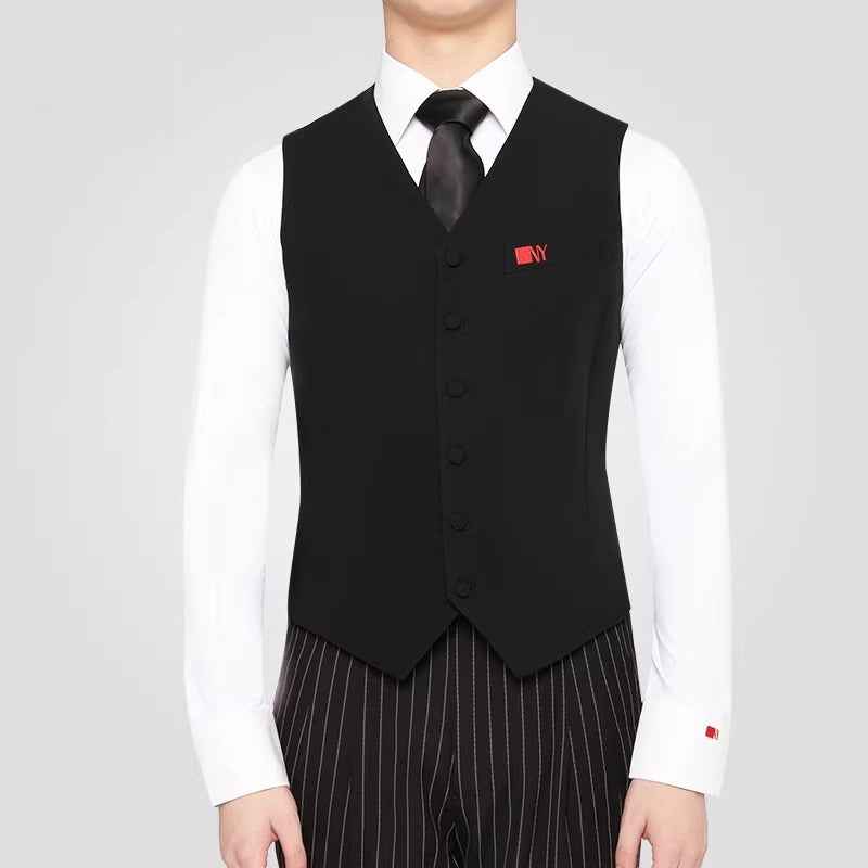 NY Fashion Ballroom Dance Vest Top Men's Waltz Tango Latin Performance Suit Men's 23115MJ