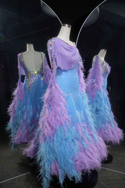 PEI.007 Gradient Color Standard Ballroom Competition Gown