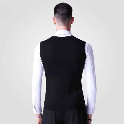 NY Fashion Ballroom Dance Top Latin Dance Vest Men's Wool Vest Practice Suit Dance Suit 16632SP-A