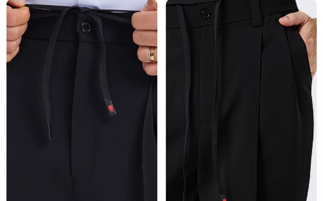 NY Fashion Men's Black Ballroom Latin Dance Pants Performance Pants 22119K