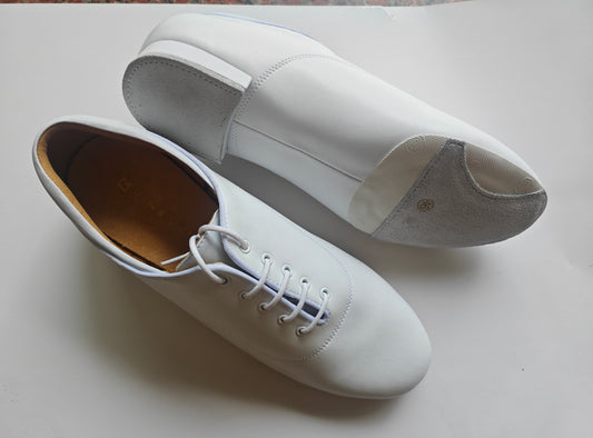 MINEJAS.B612 MENS WHITE LEATHER BALLROOM LATIN DANCE SHOES