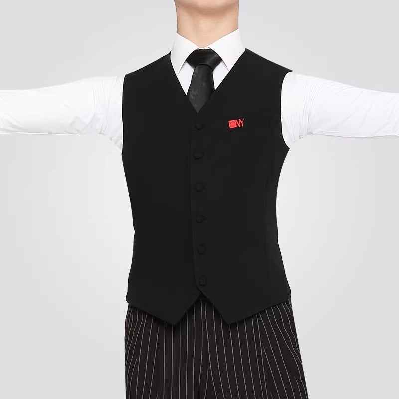 NY Fashion Ballroom Dance Vest Top Men's Waltz Tango Latin Performance Suit Men's 23115MJ