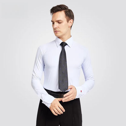 NY Fashion Men's Competition Shirt Dance Top Practice Ballroom Dance Tango Shirt 21113C - Mine·Jas