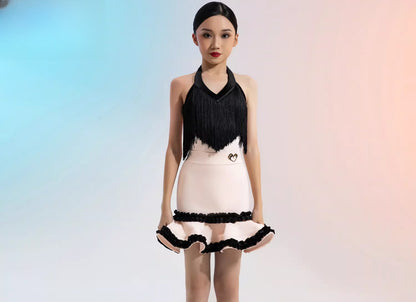 MLX 119/216-B children's Latin dance practice suit set large skirt professional dance training performance