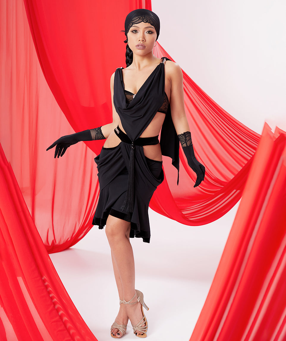 DUYQ [NSAD] 008 Mermaid Ji skirt national standard women's Latin dance practice performance uniform class uniform professional