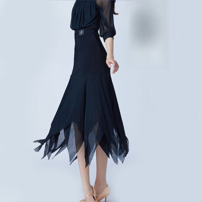 WD.Q26 Original Design Women's Skirt ballroom smooth Dance Practice Skirt