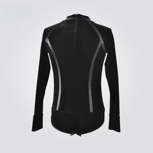 NY Fashion Children's Dance Top Boys Velvet Turtleneck One-piece Top 18607SR