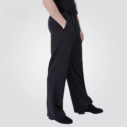 NY Fashion Men's Striped Competition National Standard Waltz Adult Dance Practice Pants 16555NK