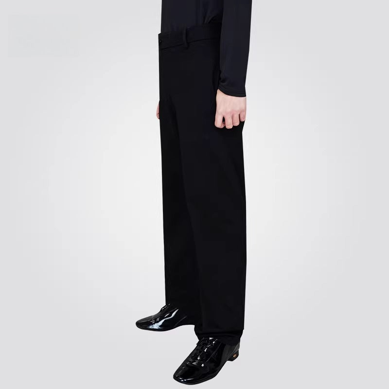 NY Fashion Men's Ballroom Dance Bottom Pants National Banner Dance Straight Pants Men's Practice Pants 25101K