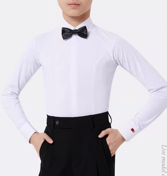 NY Fashion Pre-Teen Juvenile competition shirt no lines Boys Children's Competition Shirt Performance One-piece Top ET01-1