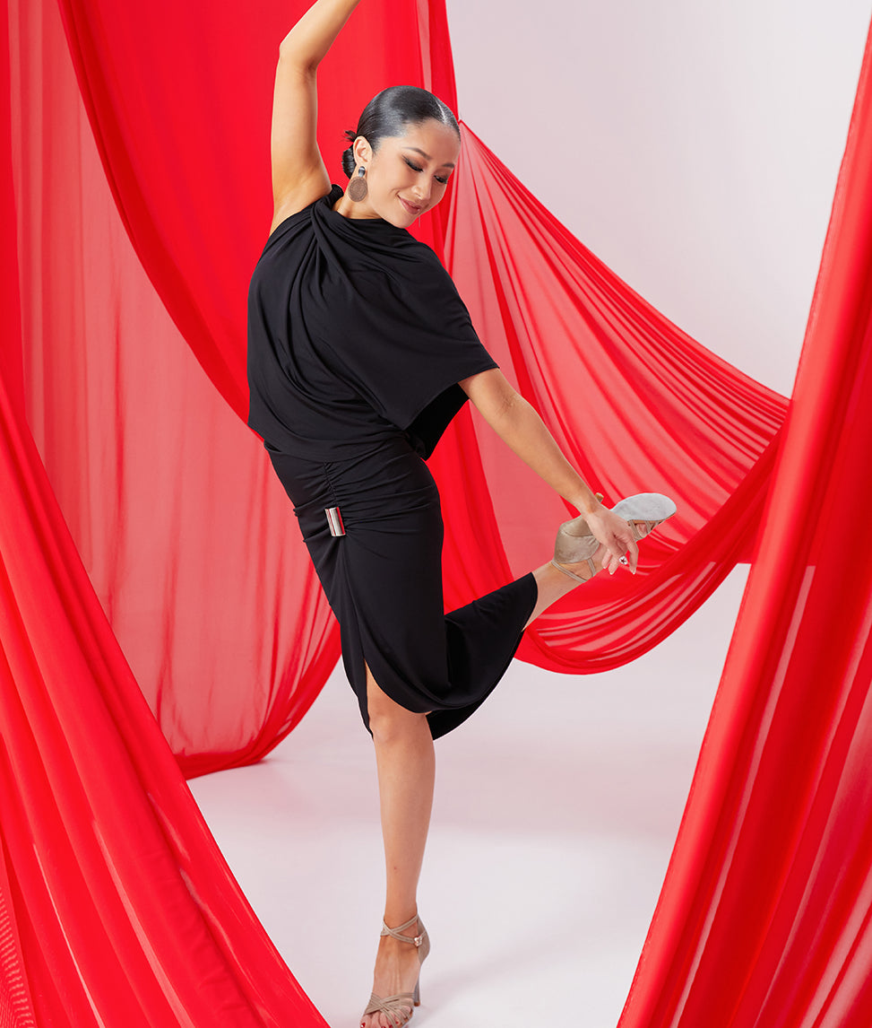 DUYQ [NSAD] 016 side split skirt national standard women's Latin dance practice suit performance professional