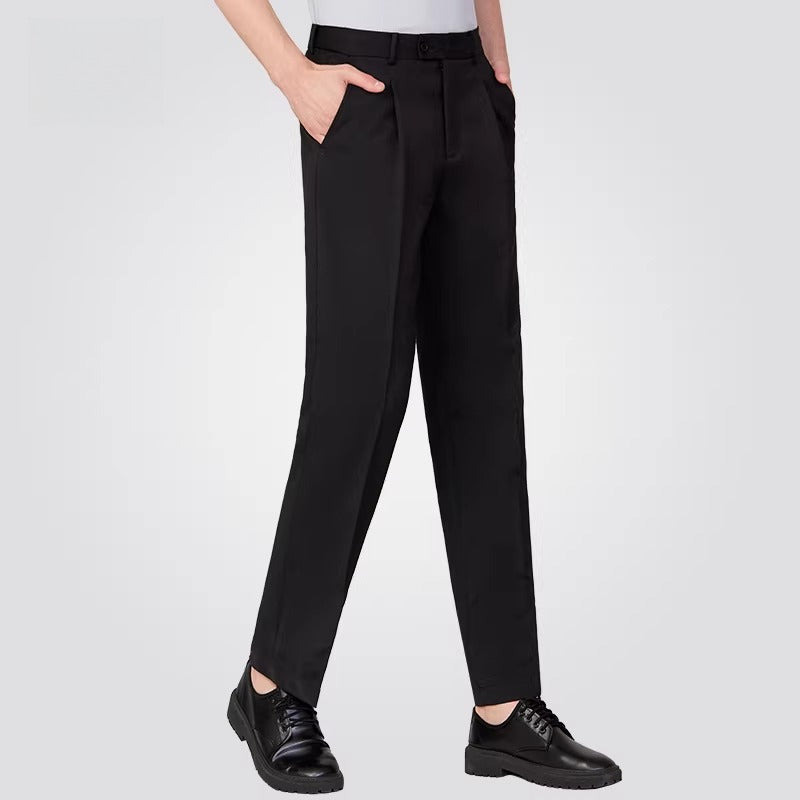 NY fashion men's ballroom dance pants straight through black casual practice pants 25102K