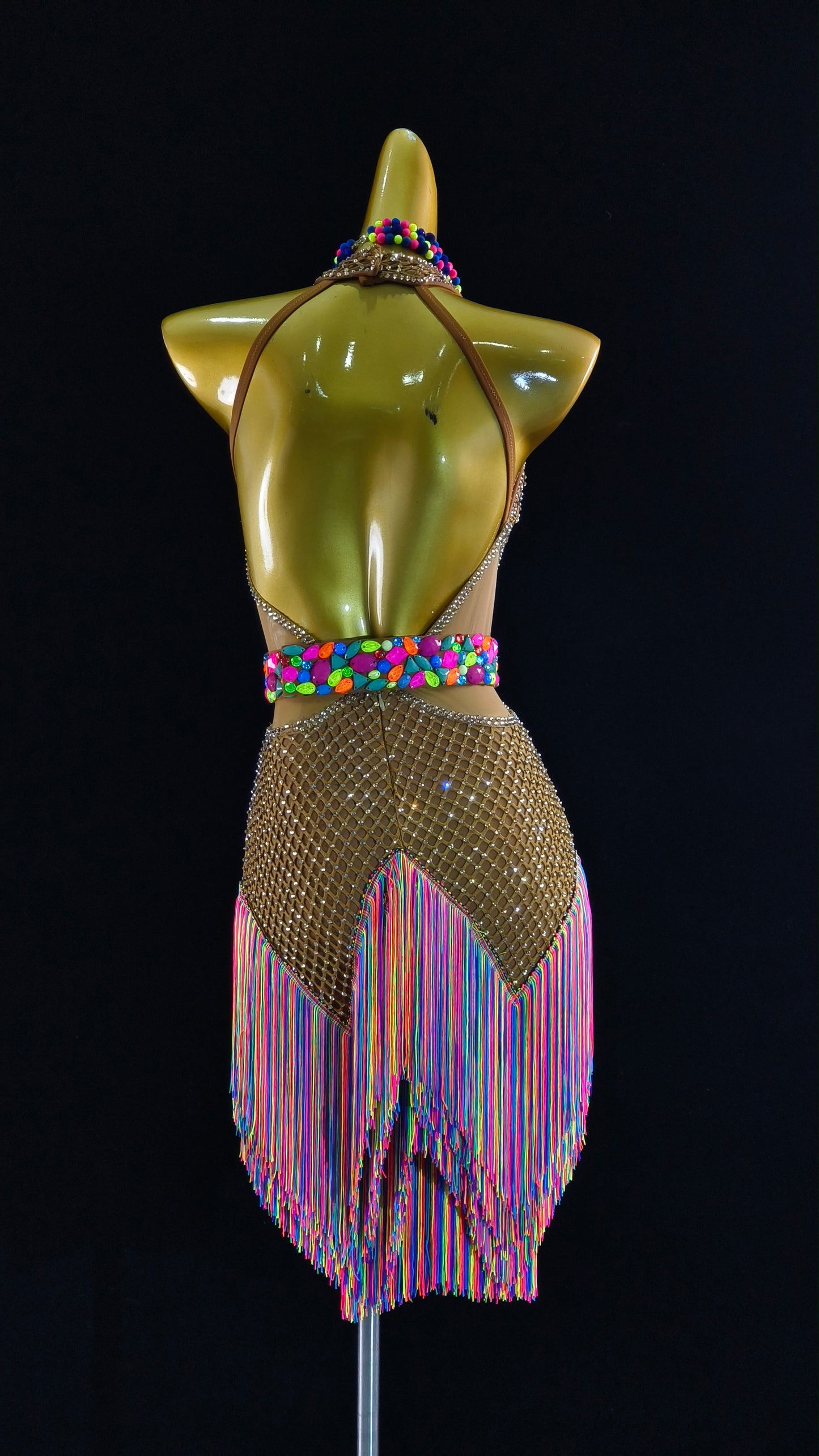 MINEJAS.PLC Women costume with colorful fringe