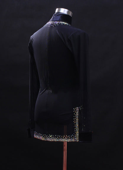 MINEJAS Men's Latin Dance Tops Customized Performance Clothes