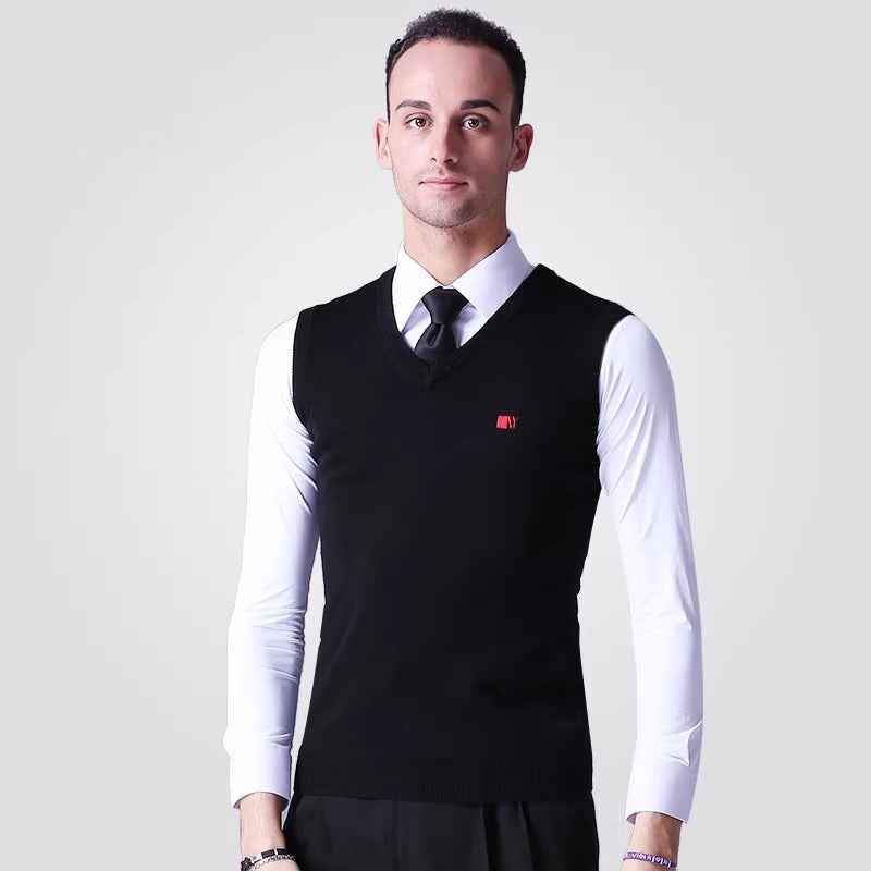 NY Fashion Ballroom Dance Top Latin Dance Vest Men's Wool Vest Practice Suit Dance Suit 16632SP-A