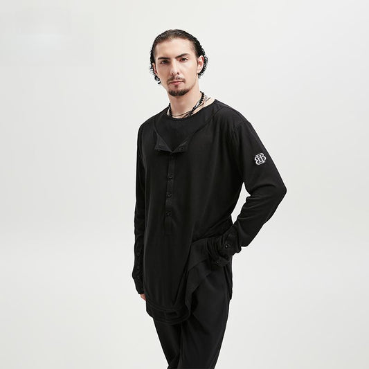 BOBO Boys Latin Dance Suit T-Shirt Men's Ballroom Dance Professional Training Latin Practice Suit Dance Top