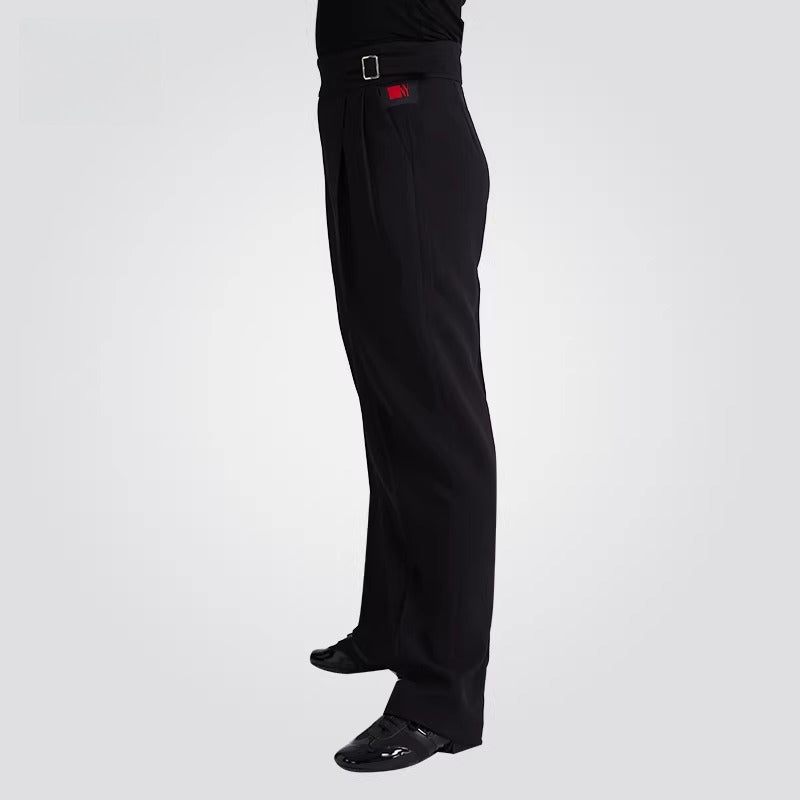 NY Fashion Autumn and Winter Latin Ballroom Dance Pants Men's High Waist Wide Leg Pants 21105K
