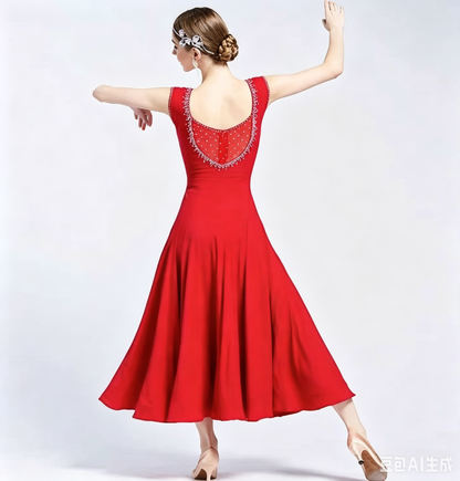 Y.M-1727 modern dance practice dress adult ballroom dance national ballroom dance performance practice